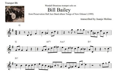 Bill Bailey – Wendell Brunious trumpet solo transcription