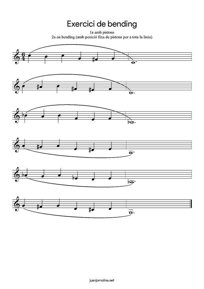 Exercici bending trompeta